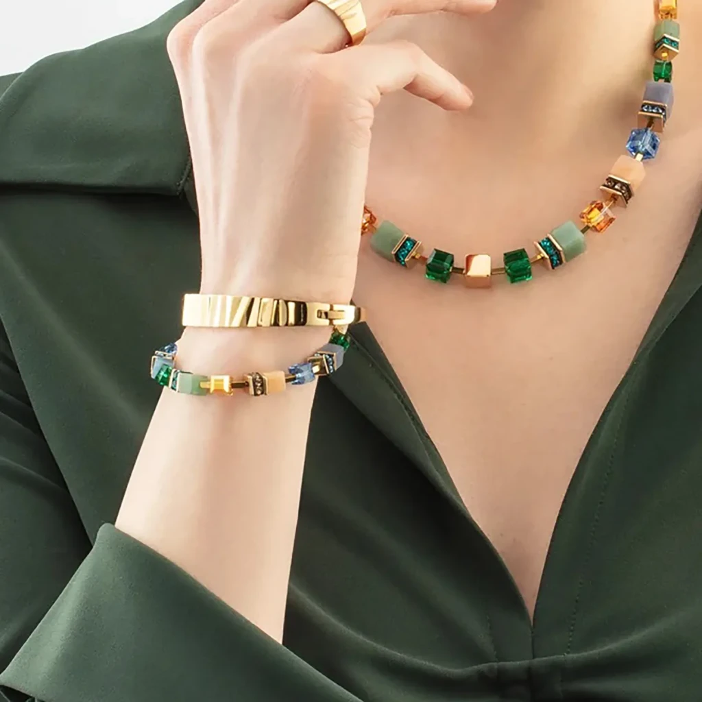 Браслет Coeur de Lion Green-Blue-Peach 3039/30-0551