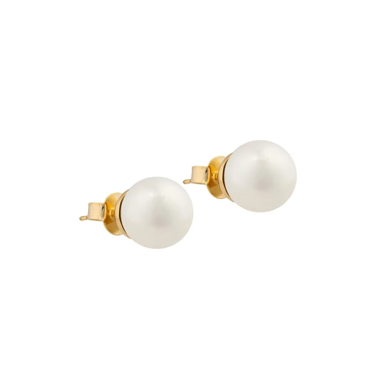 Пусеты Possebon White Pearl A0656.1 BW/G