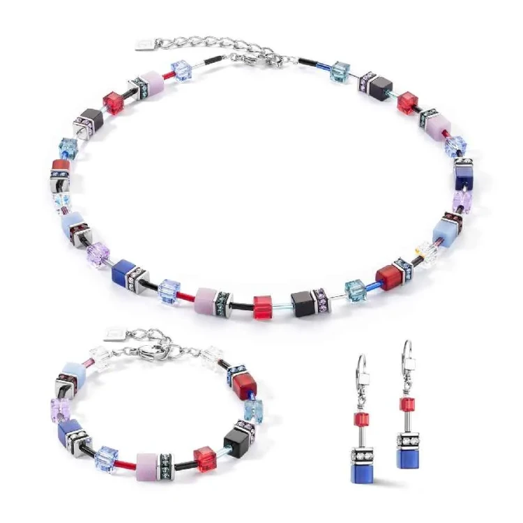 Колье Coeur de Lion Red-blue-lilac 2838/10-0330