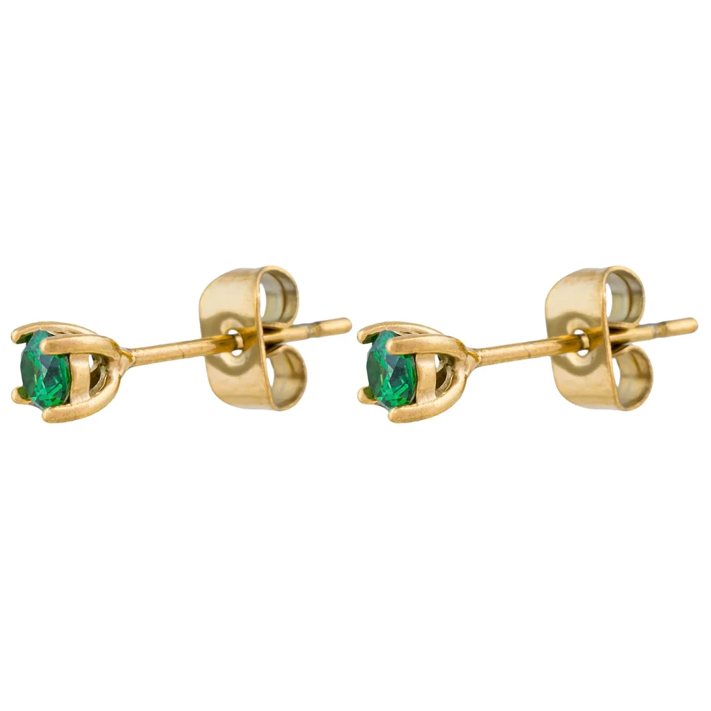 Пусеты GREEN Fiore Luna AE03187-8 G/G