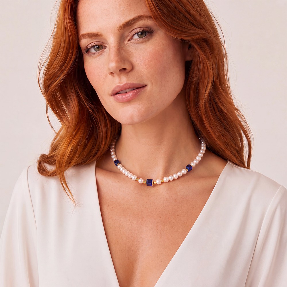 Колье Coeur de Lion Dark Blue 2110/10-0721