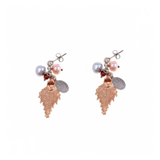 Ester Bijoux Пусеты Лист F692C-R BR