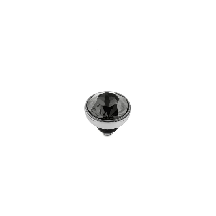 Шарм Qudo Bottone Сrystal Silver 8 мм 680103 BW/S