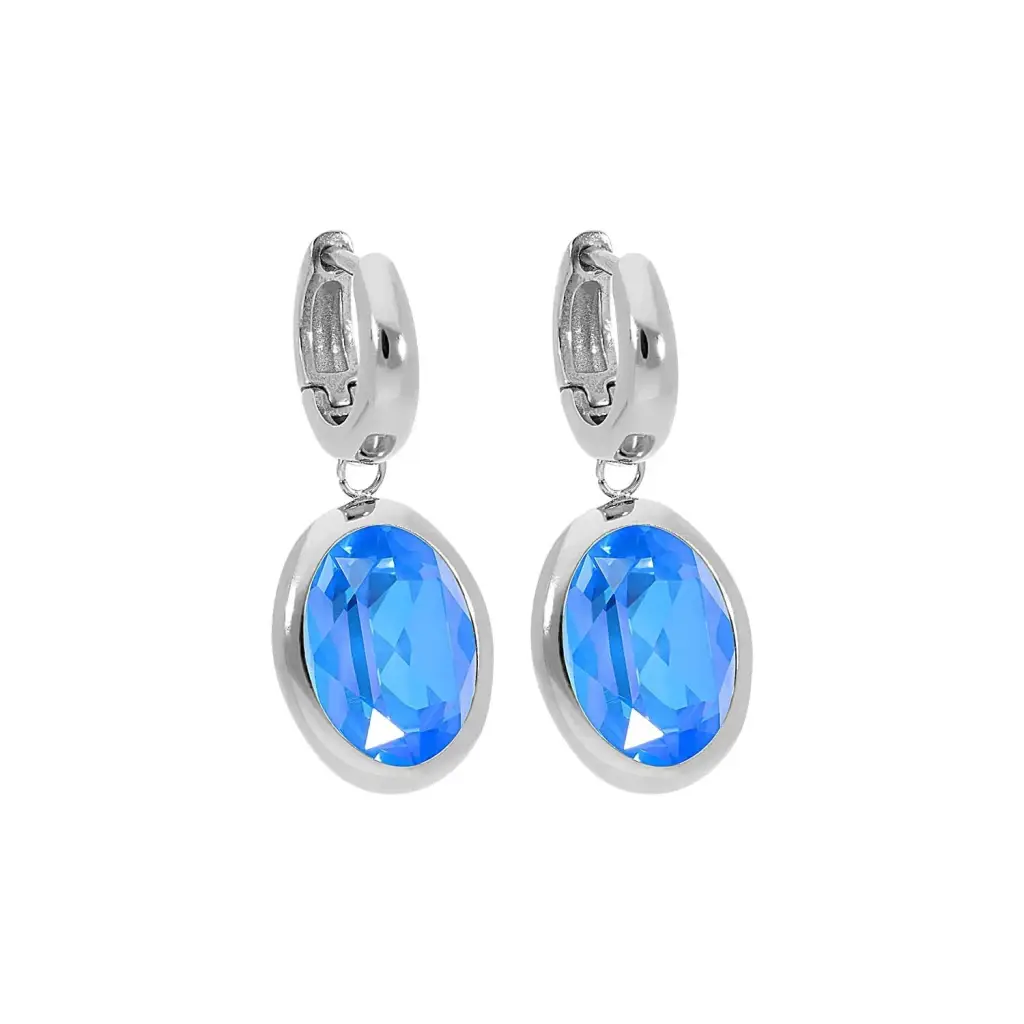 Серьги Qudo Creole TIVOLA small S royal blue delite 310686 BL/S