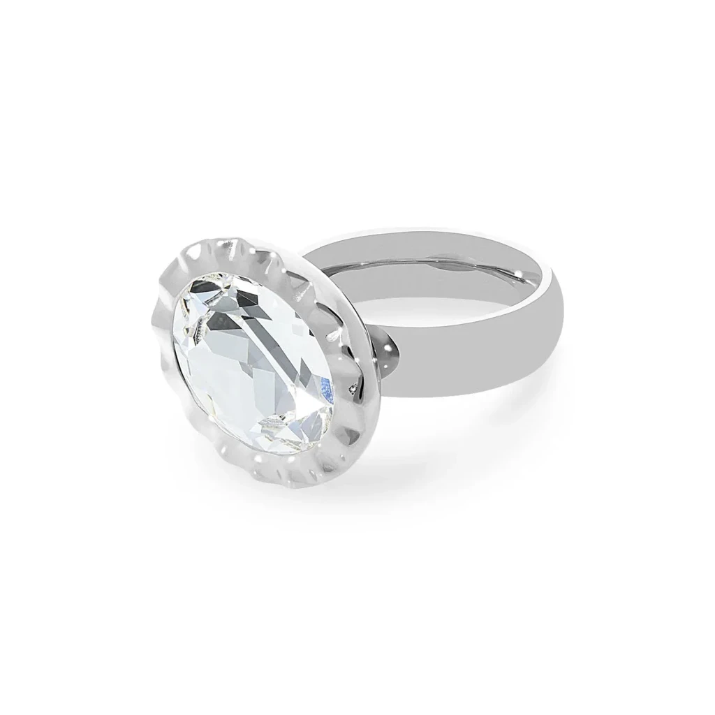 Кольцо Qudo TIVOLA UNICA big (S/P) Crystal 58 686694