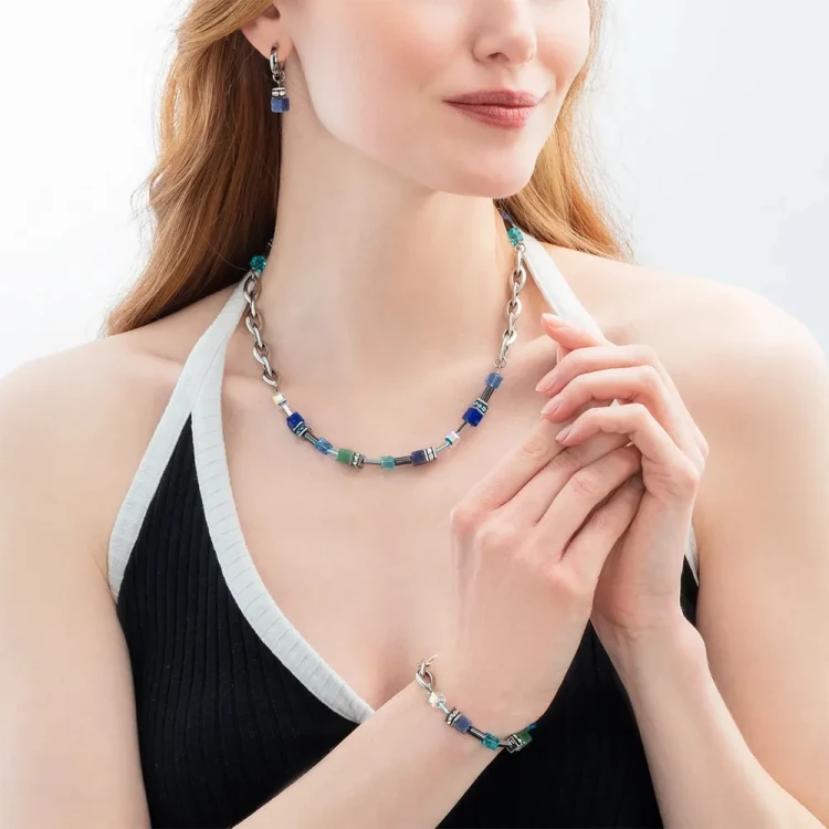 Серьги Coeur de Lion Blue-Green 4524/21-0705