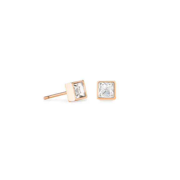 Серьги Coeur de Lion Crystal-Rose Gold 0501/21-1822