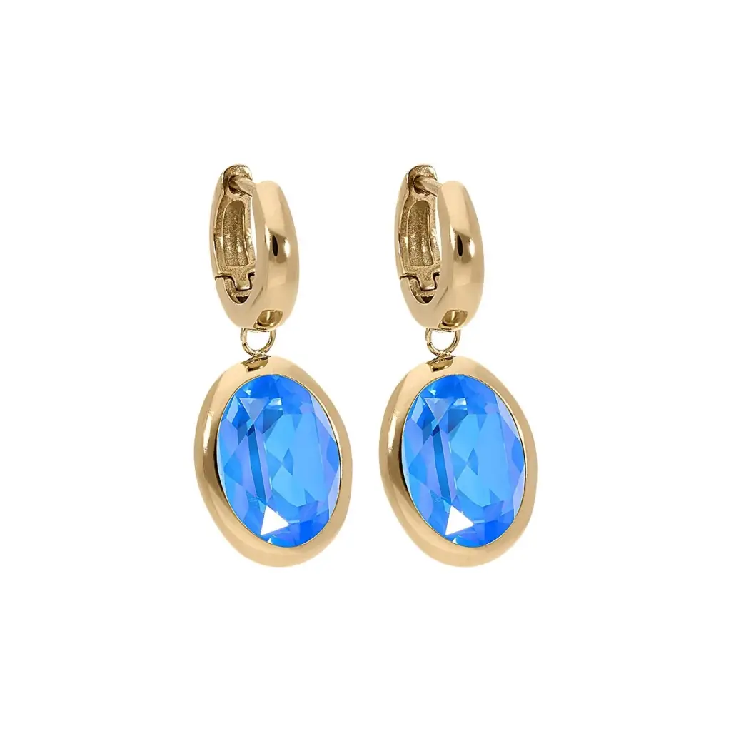 Серьги Qudo Creole TIVOLA small G royal blue delite 310687 BL/G
