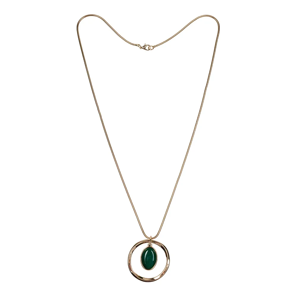 Колье Fiore Luna GREEN AGATE LN5145 G/G