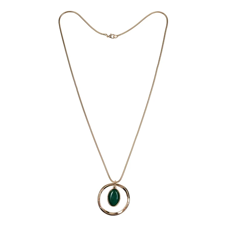 Колье Fiore Luna GREEN AGATE LN5145 G/G