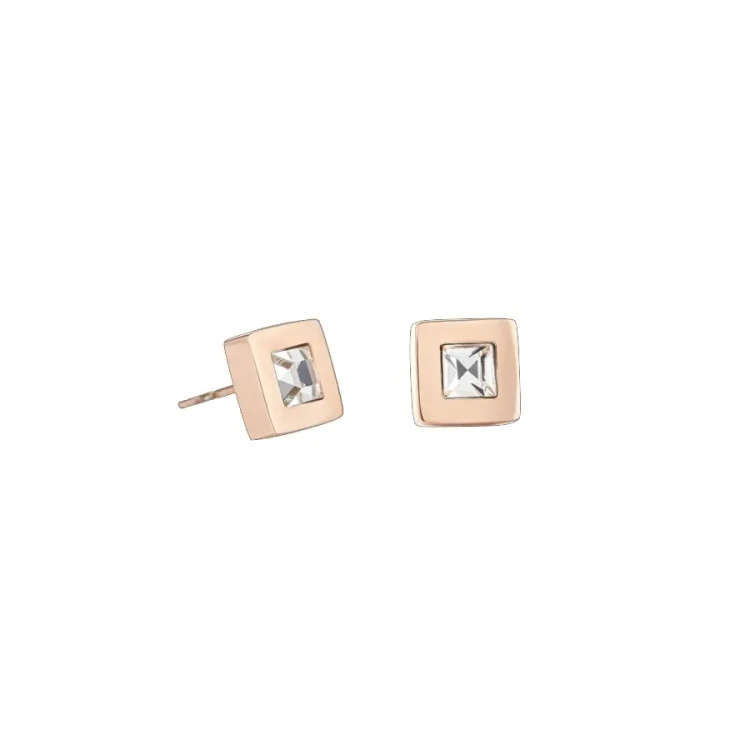 Пусеты Coeur de Lion Crystal-Rosegold 0140/21-1822