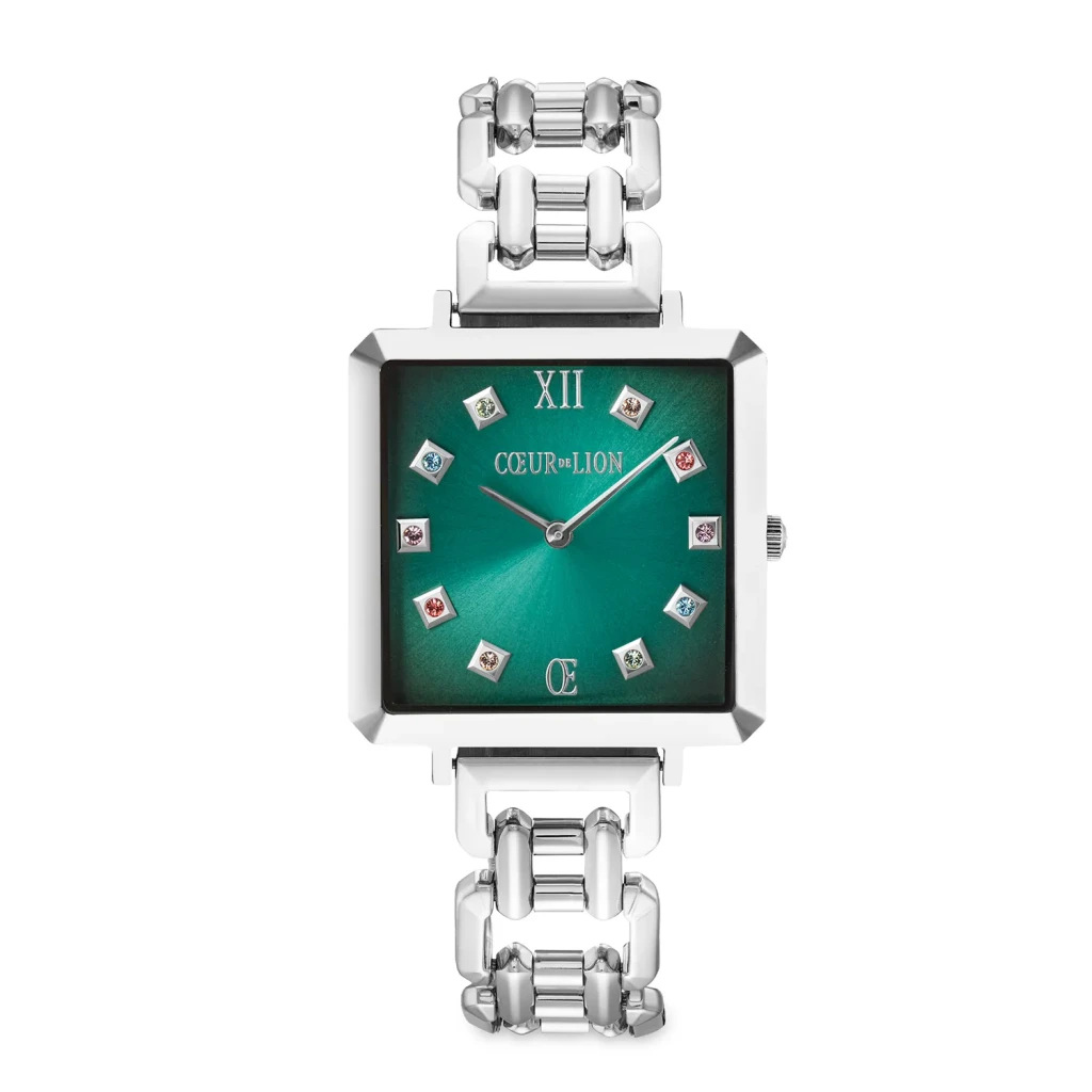 Набор Coeur de Lion  Silver-Green (часы 1 шт., браслет 1 шт.) 7630/53-1705