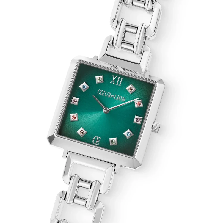 Набор Coeur de Lion  Silver-Green (часы 1 шт., браслет 1 шт.) 7630/53-1705