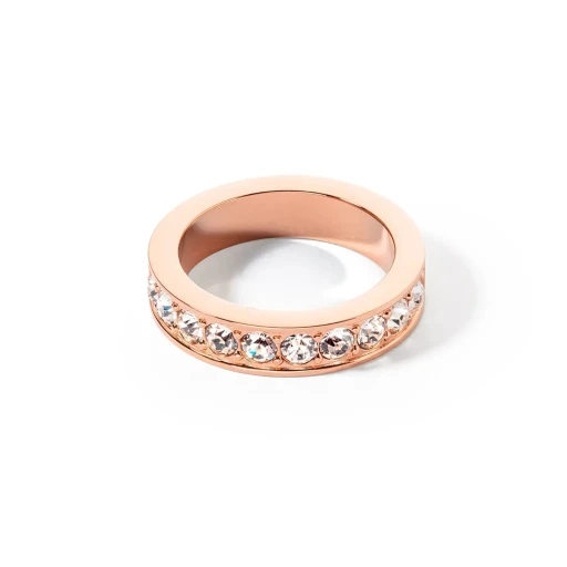 Кольцо Coeur de Lion Crystal-Rose gold 18 мм 0131/40-1822 56