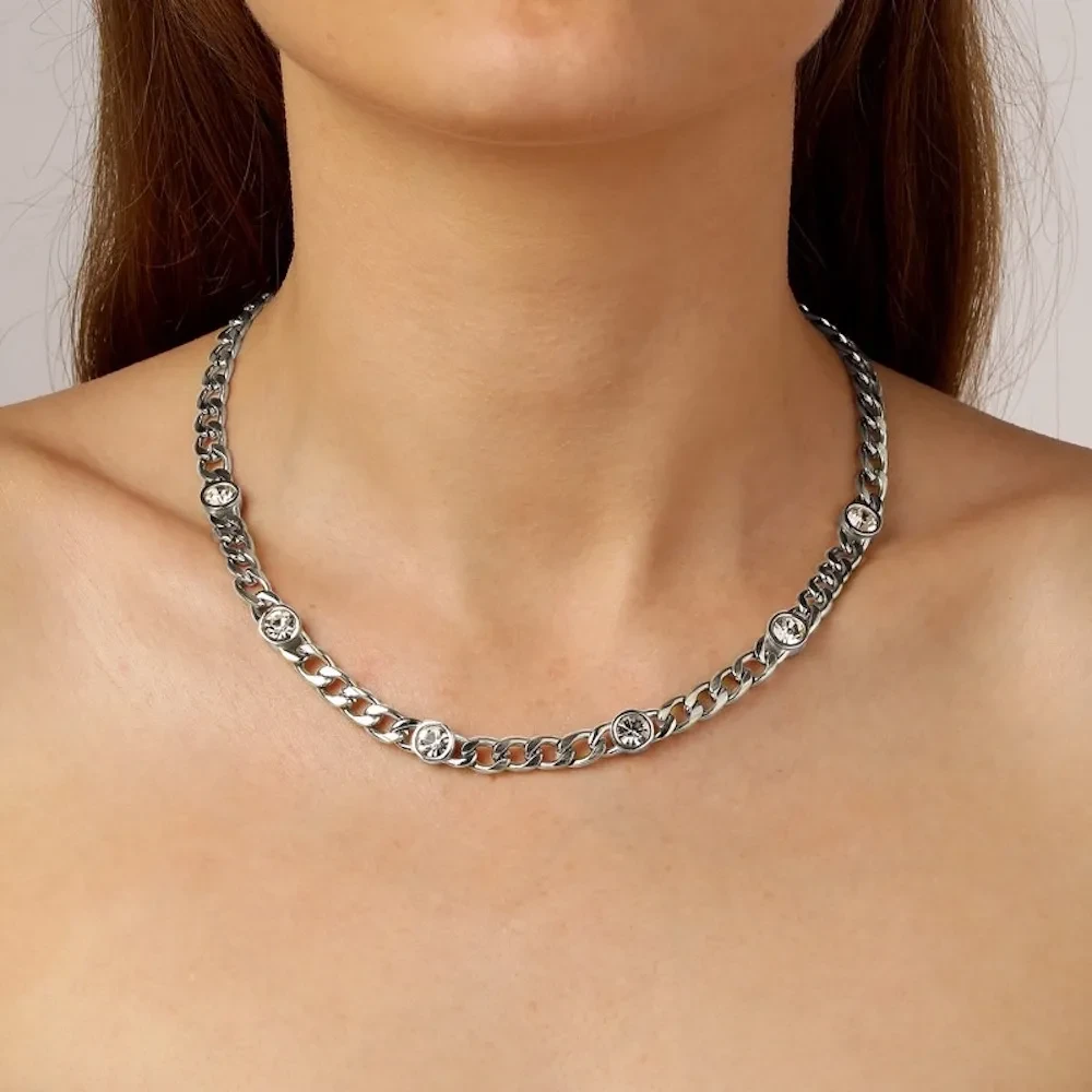 Колье Dyrberg Kern AGNESE SS CRYSTAL 390117 BW/S