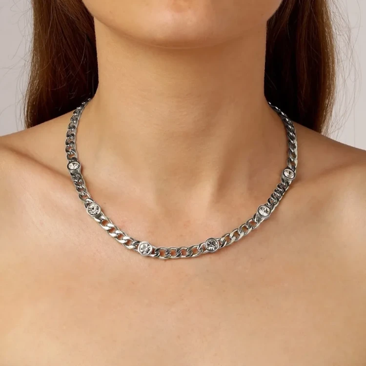 Колье Dyrberg Kern AGNESE SS CRYSTAL 390117 BW/S