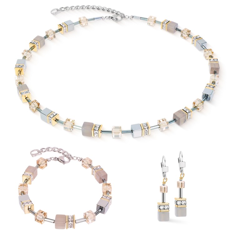 Серьги Coeur de Lion Grey-Gold 4017/20-1216