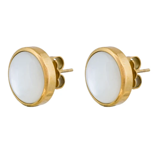 Пусеты Сфера SHELL WHITE AE02913-2 BW/G
