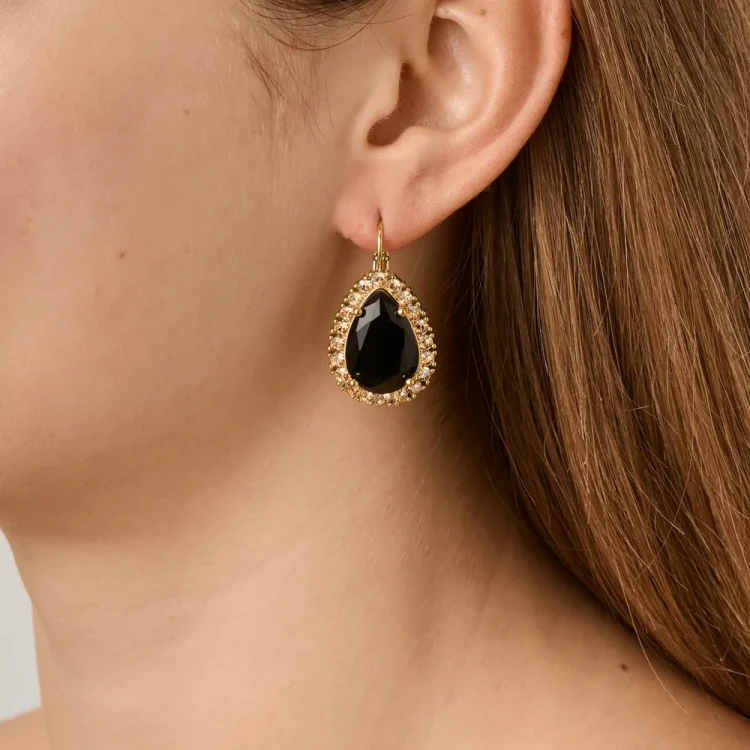 Серьги Dyrberg Kern FIORA SG BLACK /GOLDEN 450077