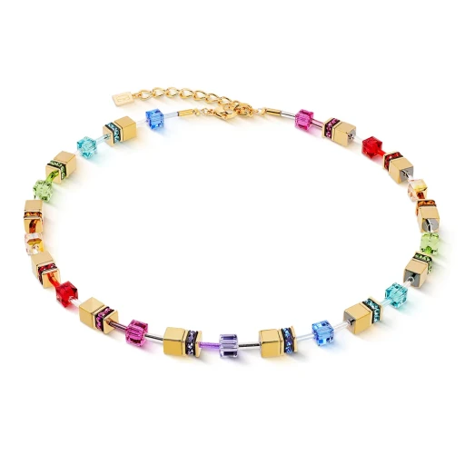 Колье Coeur de Lion Multicolour Rainbow-Gold 3015/10-1535