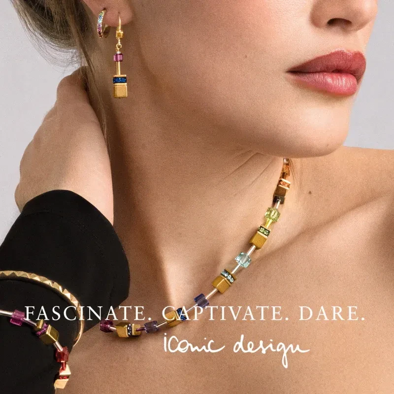 Колье Coeur de Lion Multicolour Rainbow-Gold 3015/10-1535