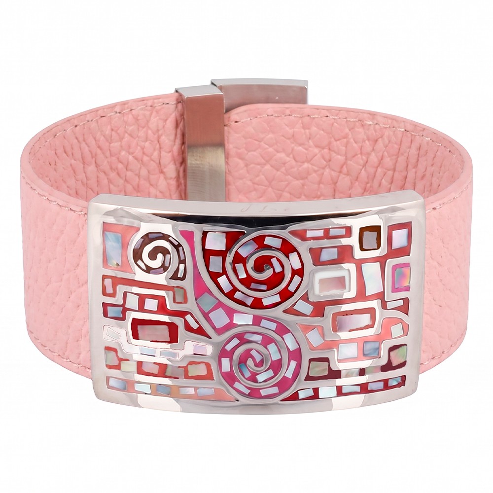 Браслет на розовом кожаном ремешке CB01319-32 R/S Fiore Luna
