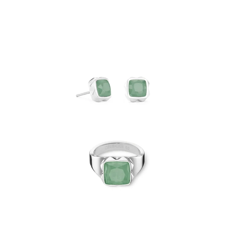 Серьги Coeur de Lion Green-Silver 1200/21-0517
