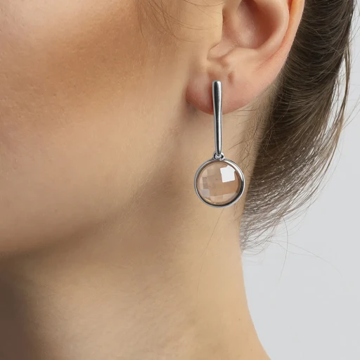 Серьги Possebon  quartz rose A1269.9 R/S