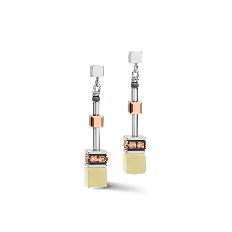 Серьги Coeur de Lion Olive-Peach 5012/21-0922