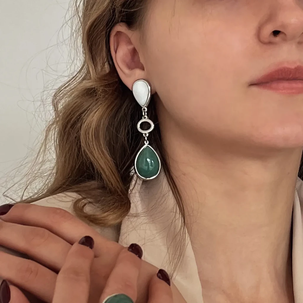 Серьги Possebon Madre, Q. Verde A0585.1.17 S