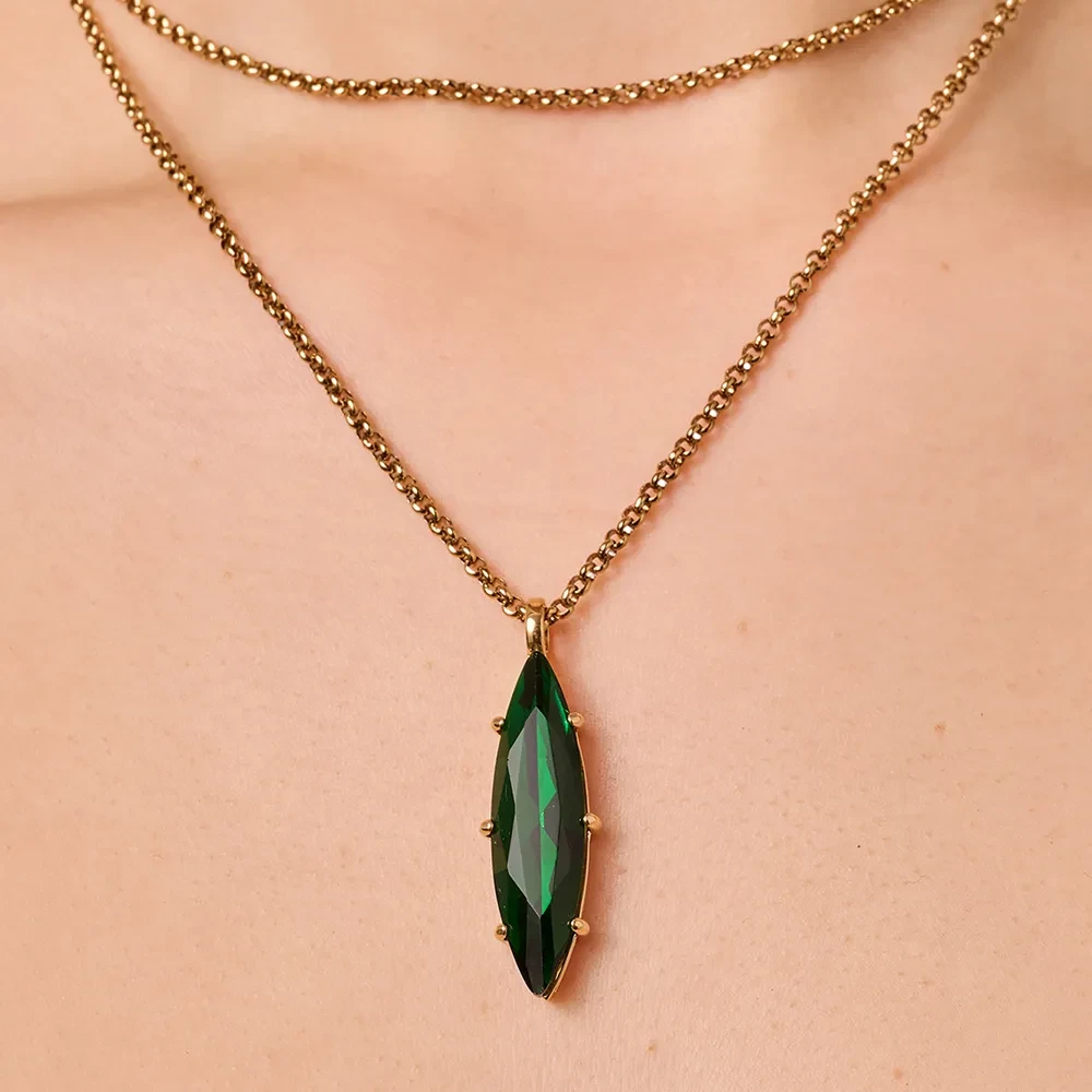 Колье Dyrberg Kern TAKESHI SG EMERALD GREEN 470042