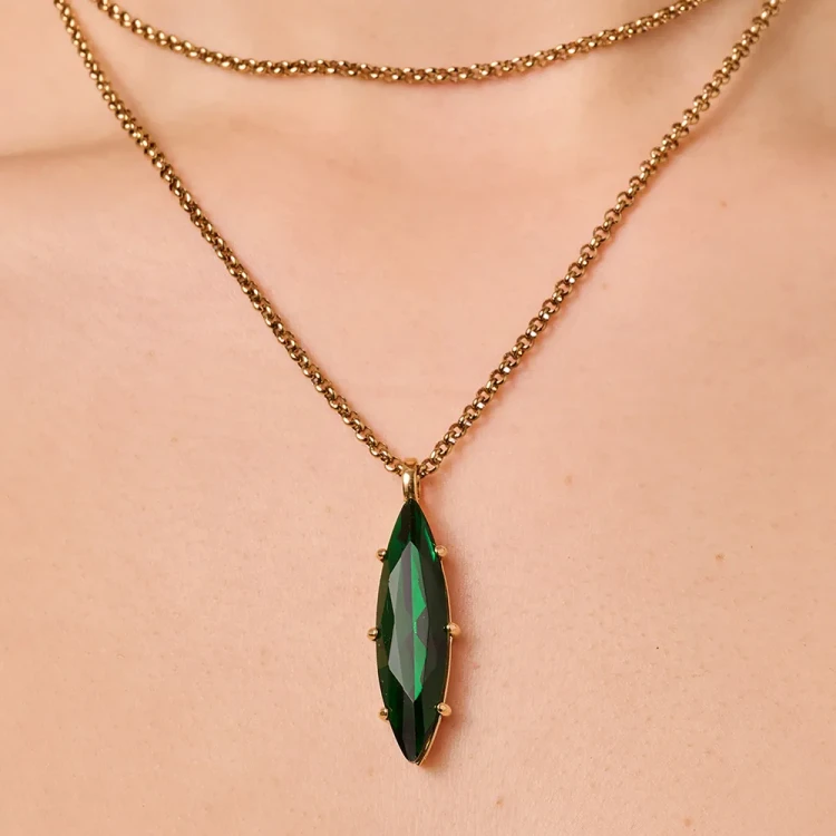 Колье Dyrberg Kern TAKESHI SG EMERALD GREEN 470042