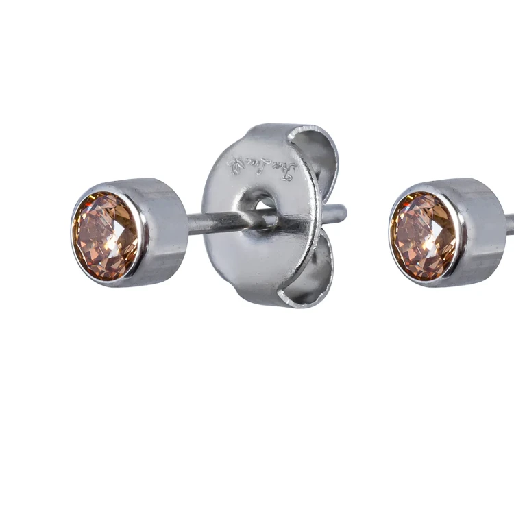 Пусеты Cubic zirconia Champagne Fiore Luna SWE0128 CH S