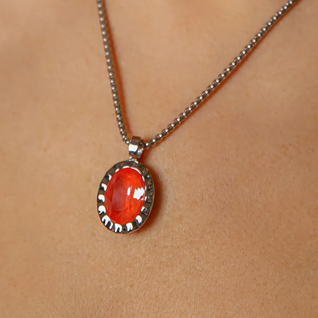 Колье Qudo TIVOLA UNICA big (S/P) Crystal orange ignite 3cm 420713