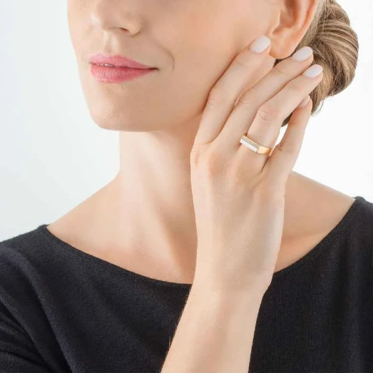 Кольцо Coeur de Lion White-Gold 0133/40-1416 56