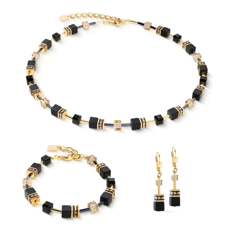 Колье Coeur de Lion Black-Gold 4018/10-1316