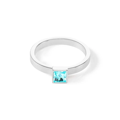 Кольцо Coeur de Lion Aqua-Silver 18 мм 0501/40-2017 56