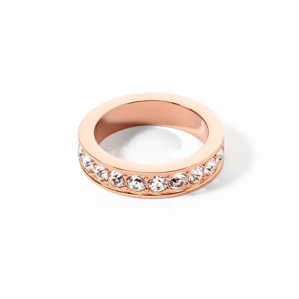 Кольцо Coeur de Lion Crystal-Rose gold 17.2 мм 0131/40-1822 54