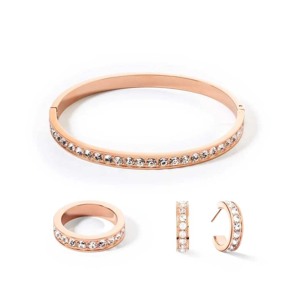 Кольцо Coeur de Lion Crystal-Rose gold 17.2 мм 0131/40-1822 54