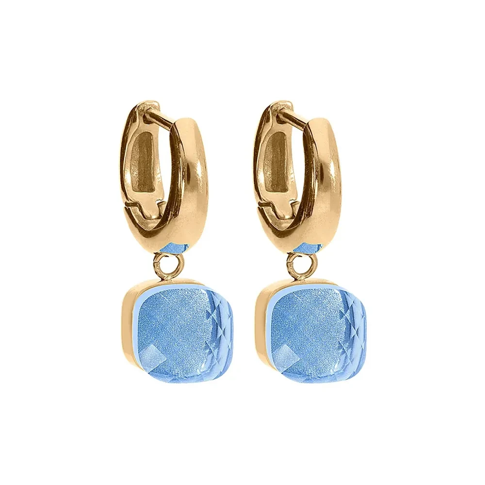 Серьги Qudo FIRENZE (G) Light Sapphire 107001/20-4715
