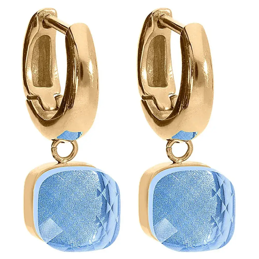 Серьги Qudo FIRENZE (G) Light Sapphire 107001/20-4715