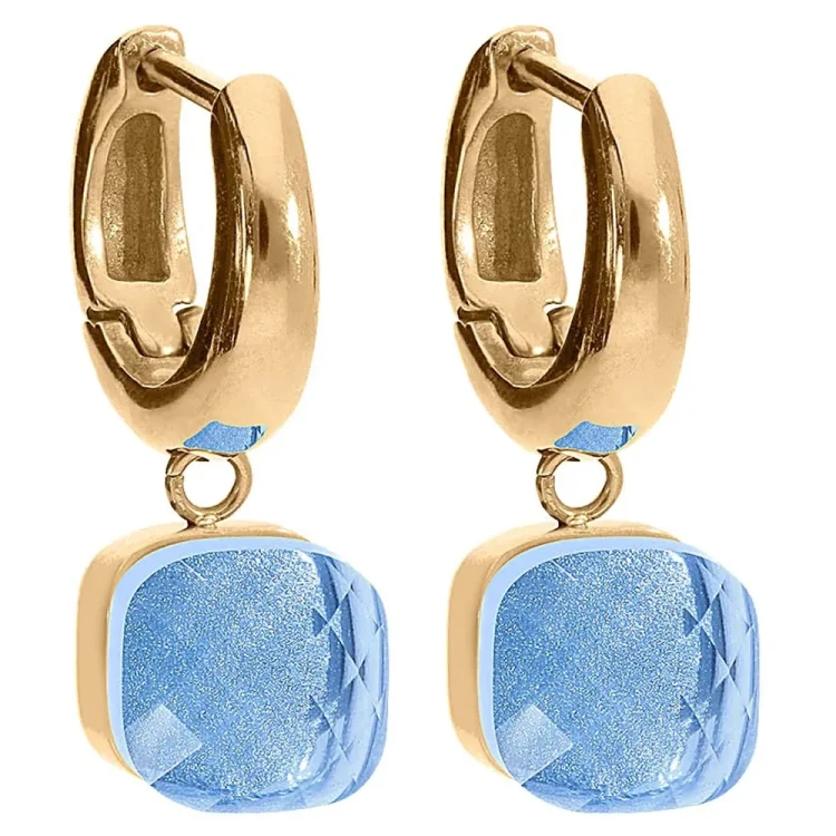 Серьги Qudo FIRENZE (G) Light Sapphire 107001/20-4715