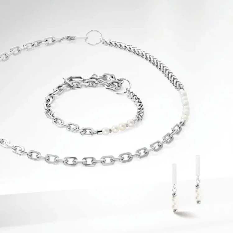 Колье Coeur de Lion White-Silver 1120/10-1417