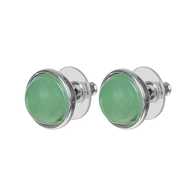Пусеты GREEN AVENTURINE LE1109 G/S
