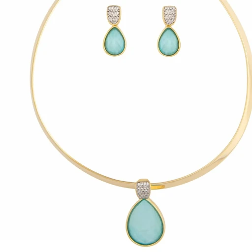 Комплект Possebon pearl blue sky agate S9526.21 B/G