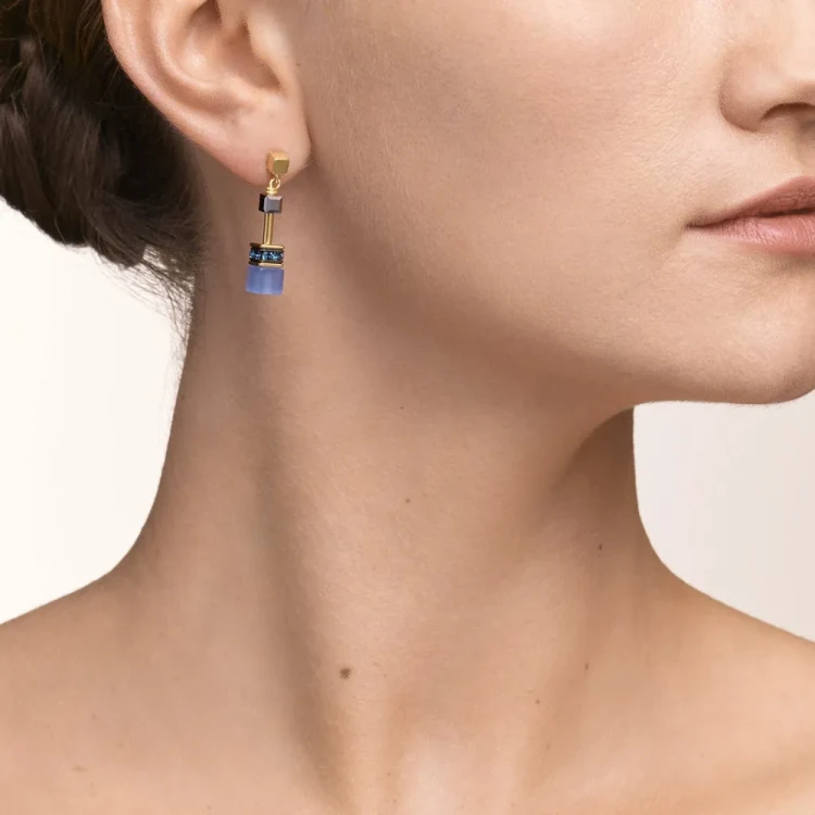 Серьги Coeur de Lion Blue-Gold 2839/21-0716