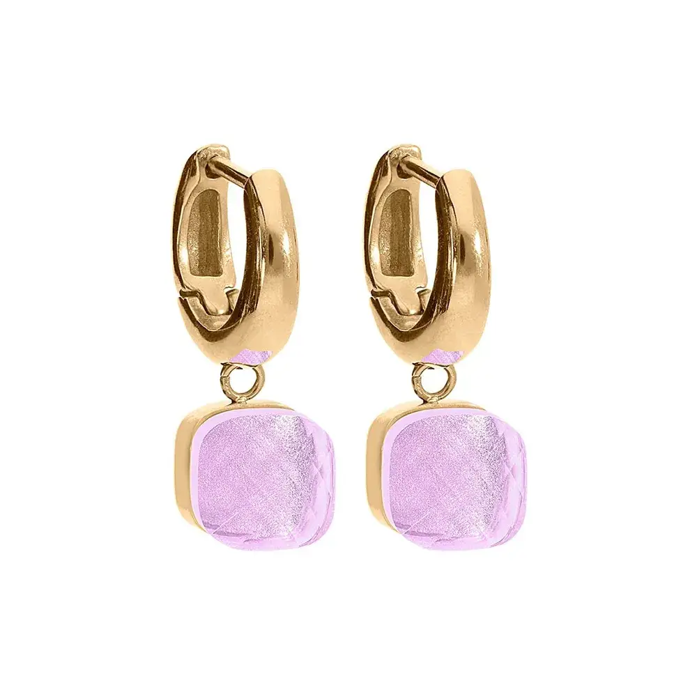 Серьги Qudo FIRENZE (G) Light Rose 107001/20-5902