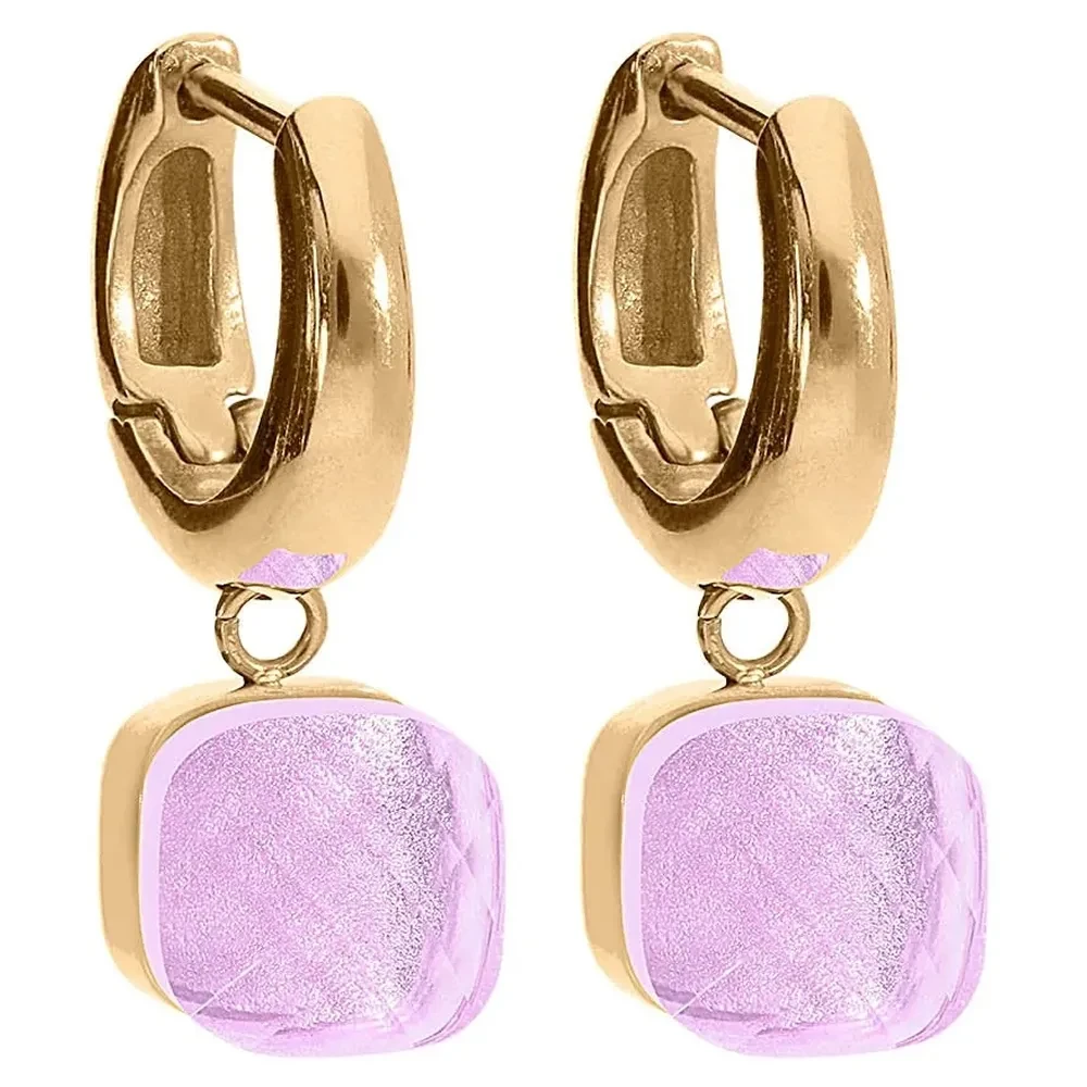 Серьги Qudo FIRENZE (G) Light Rose 107001/20-5902