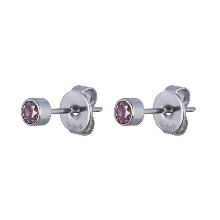 Пусеты Cubic zirconia Rhodolite Fiore Luna SWE0128 PH S