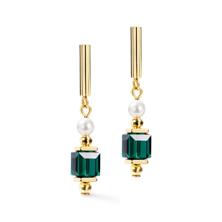 Серьги Coeur de Lion Dark Green 2110/21-0521